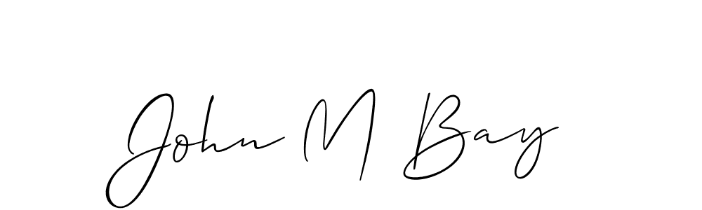 Also You can easily find your signature by using the search form. We will create John M Bay name handwritten signature images for you free of cost using Allison_Script sign style. John M Bay signature style 2 images and pictures png