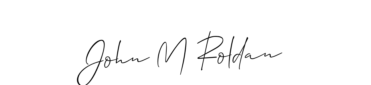 Allison_Script is a professional signature style that is perfect for those who want to add a touch of class to their signature. It is also a great choice for those who want to make their signature more unique. Get John M Roldan name to fancy signature for free. John M Roldan signature style 2 images and pictures png