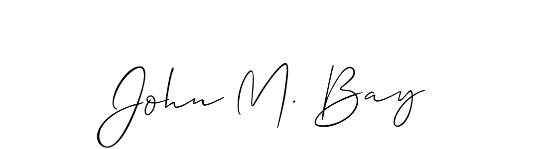Allison_Script is a professional signature style that is perfect for those who want to add a touch of class to their signature. It is also a great choice for those who want to make their signature more unique. Get John M. Bay name to fancy signature for free. John M. Bay signature style 2 images and pictures png