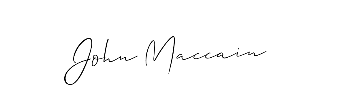 The best way (Allison_Script) to make a short signature is to pick only two or three words in your name. The name John Maccain include a total of six letters. For converting this name. John Maccain signature style 2 images and pictures png