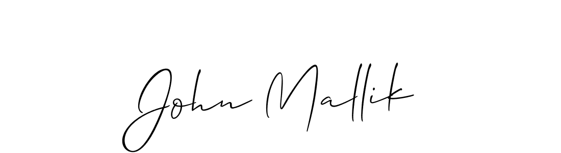 Design your own signature with our free online signature maker. With this signature software, you can create a handwritten (Allison_Script) signature for name John Mallik. John Mallik signature style 2 images and pictures png