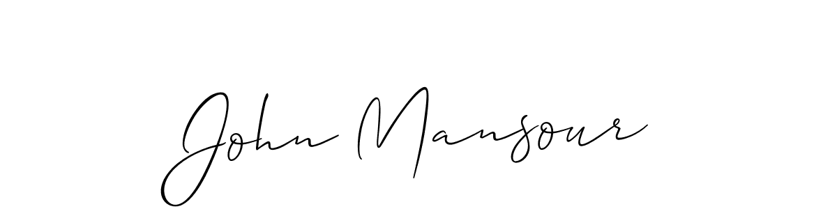 How to make John Mansour name signature. Use Allison_Script style for creating short signs online. This is the latest handwritten sign. John Mansour signature style 2 images and pictures png
