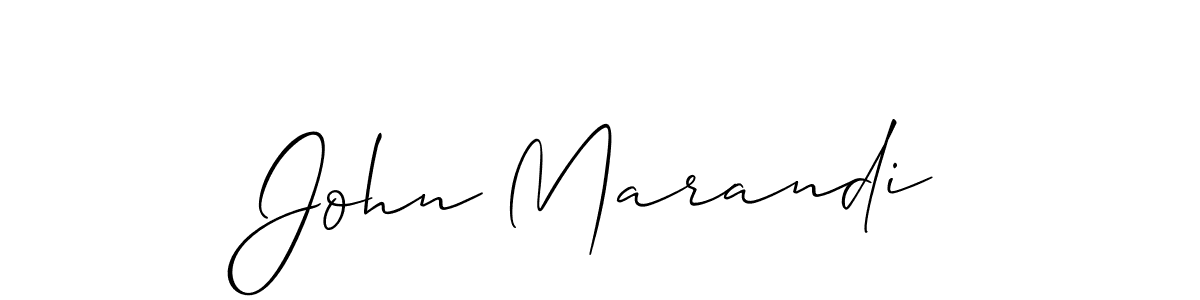 Design your own signature with our free online signature maker. With this signature software, you can create a handwritten (Allison_Script) signature for name John Marandi. John Marandi signature style 2 images and pictures png