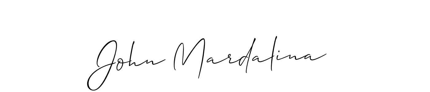 Create a beautiful signature design for name John Mardalina. With this signature (Allison_Script) fonts, you can make a handwritten signature for free. John Mardalina signature style 2 images and pictures png