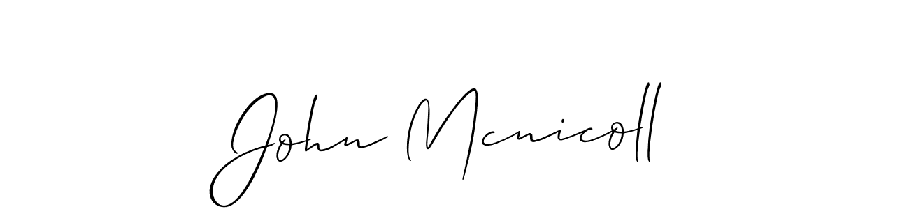 Allison_Script is a professional signature style that is perfect for those who want to add a touch of class to their signature. It is also a great choice for those who want to make their signature more unique. Get John Mcnicoll name to fancy signature for free. John Mcnicoll signature style 2 images and pictures png