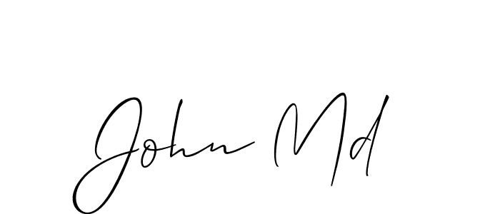 Make a beautiful signature design for name John Md. With this signature (Allison_Script) style, you can create a handwritten signature for free. John Md signature style 2 images and pictures png