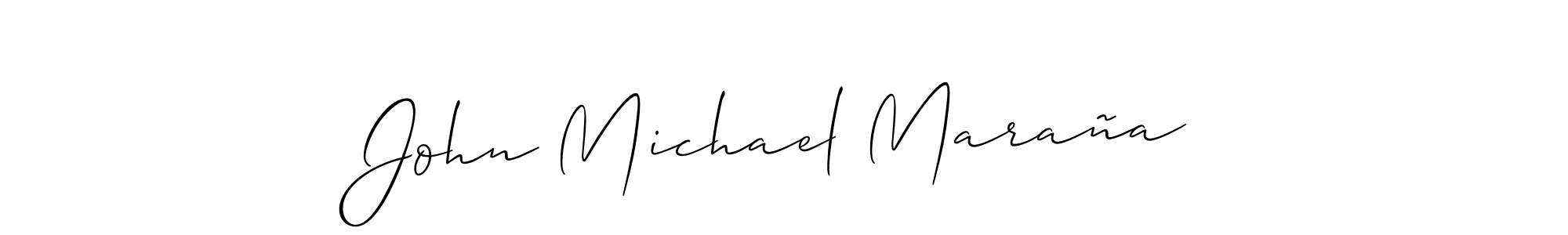 if you are searching for the best signature style for your name John Michael Maraña. so please give up your signature search. here we have designed multiple signature styles  using Allison_Script. John Michael Maraña signature style 2 images and pictures png