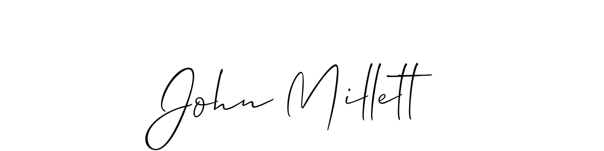 Also we have John Millett name is the best signature style. Create professional handwritten signature collection using Allison_Script autograph style. John Millett signature style 2 images and pictures png