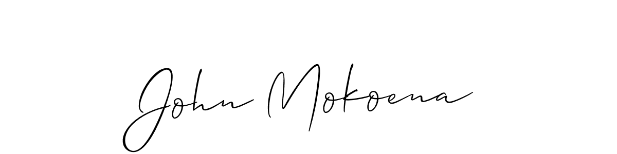 Create a beautiful signature design for name John Mokoena. With this signature (Allison_Script) fonts, you can make a handwritten signature for free. John Mokoena signature style 2 images and pictures png