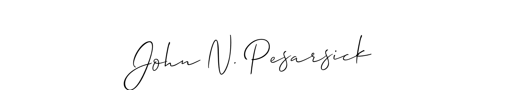 It looks lik you need a new signature style for name John N. Pesarsick. Design unique handwritten (Allison_Script) signature with our free signature maker in just a few clicks. John N. Pesarsick signature style 2 images and pictures png