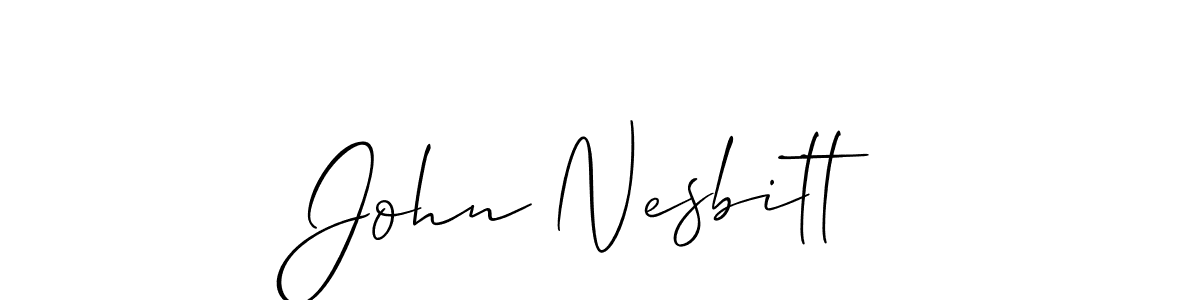 Use a signature maker to create a handwritten signature online. With this signature software, you can design (Allison_Script) your own signature for name John Nesbitt. John Nesbitt signature style 2 images and pictures png