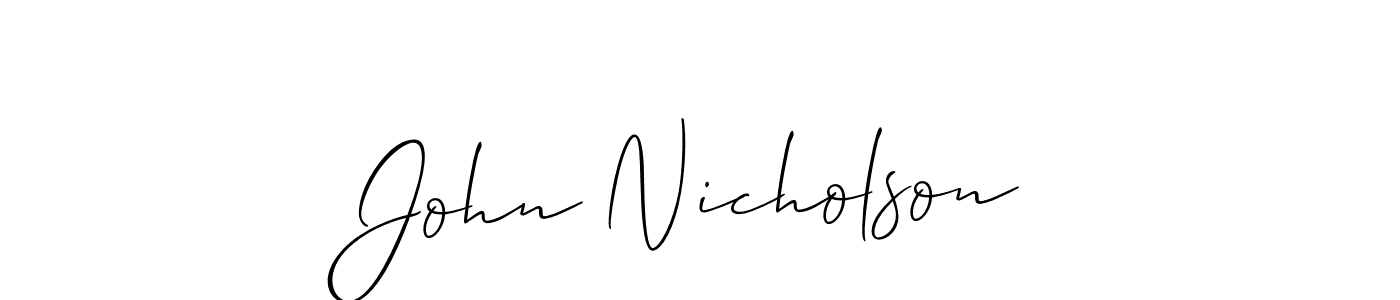 John Nicholson stylish signature style. Best Handwritten Sign (Allison_Script) for my name. Handwritten Signature Collection Ideas for my name John Nicholson. John Nicholson signature style 2 images and pictures png