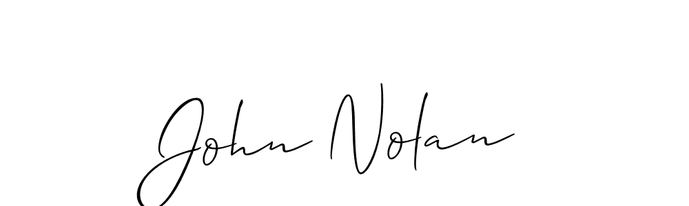 How to make John Nolan name signature. Use Allison_Script style for creating short signs online. This is the latest handwritten sign. John Nolan signature style 2 images and pictures png