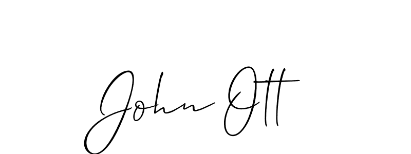 How to make John Ott signature? Allison_Script is a professional autograph style. Create handwritten signature for John Ott name. John Ott signature style 2 images and pictures png