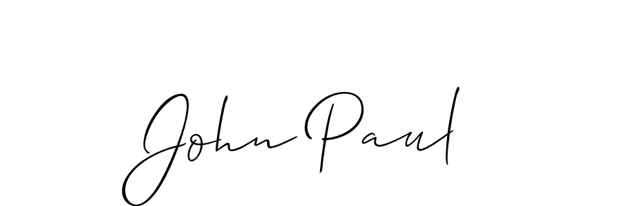 You should practise on your own different ways (Allison_Script) to write your name (John Paul) in signature. don't let someone else do it for you. John Paul signature style 2 images and pictures png