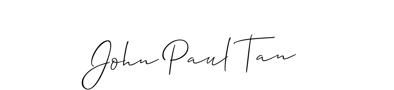 Allison_Script is a professional signature style that is perfect for those who want to add a touch of class to their signature. It is also a great choice for those who want to make their signature more unique. Get John Paul Tan name to fancy signature for free. John Paul Tan signature style 2 images and pictures png