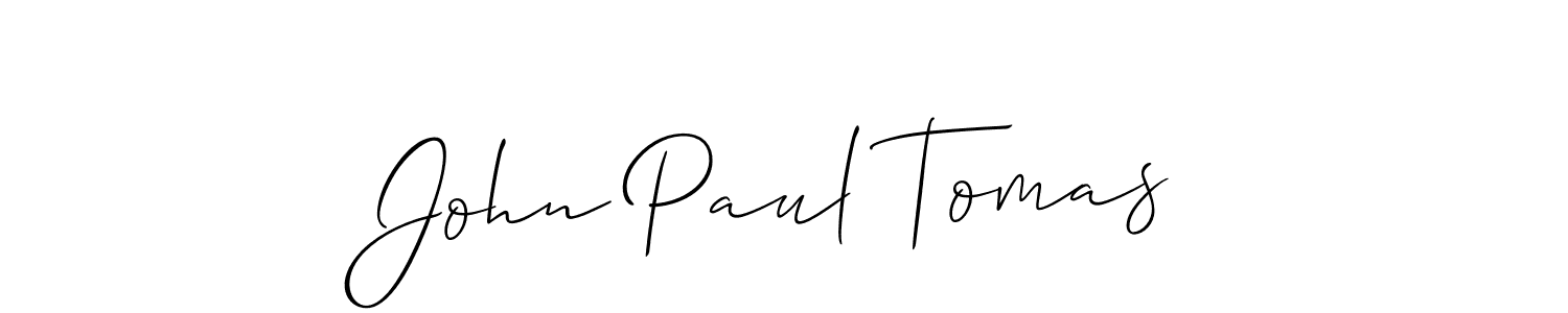 Create a beautiful signature design for name John Paul Tomas. With this signature (Allison_Script) fonts, you can make a handwritten signature for free. John Paul Tomas signature style 2 images and pictures png