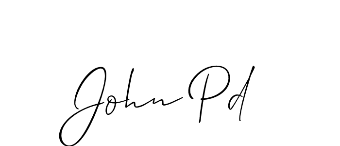 Check out images of Autograph of John Pd name. Actor John Pd Signature Style. Allison_Script is a professional sign style online. John Pd signature style 2 images and pictures png