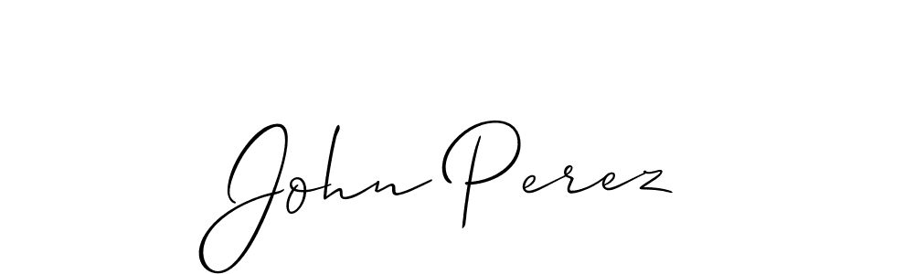 Design your own signature with our free online signature maker. With this signature software, you can create a handwritten (Allison_Script) signature for name John Perez. John Perez signature style 2 images and pictures png