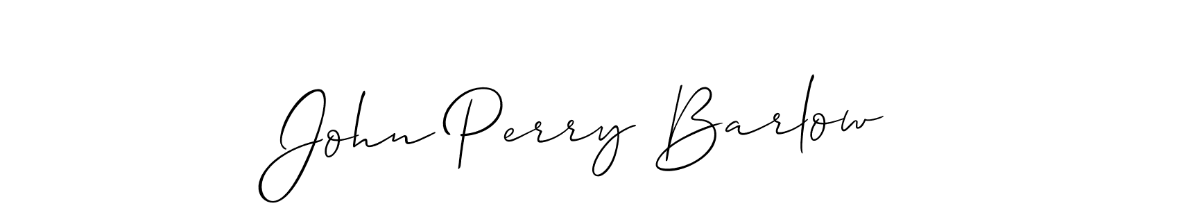 Make a beautiful signature design for name John Perry Barlow. With this signature (Allison_Script) style, you can create a handwritten signature for free. John Perry Barlow signature style 2 images and pictures png