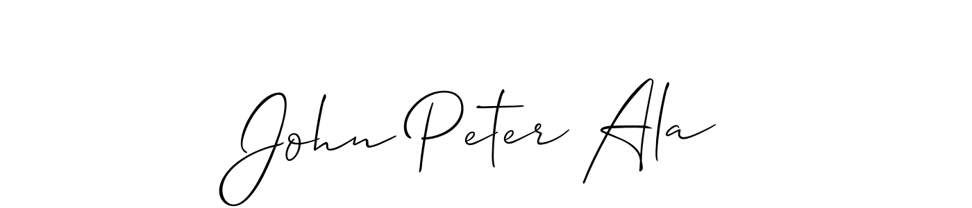 Also You can easily find your signature by using the search form. We will create John Peter Ala name handwritten signature images for you free of cost using Allison_Script sign style. John Peter Ala signature style 2 images and pictures png