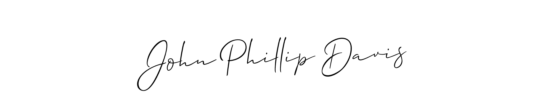 The best way (Allison_Script) to make a short signature is to pick only two or three words in your name. The name John Phillip Davis include a total of six letters. For converting this name. John Phillip Davis signature style 2 images and pictures png