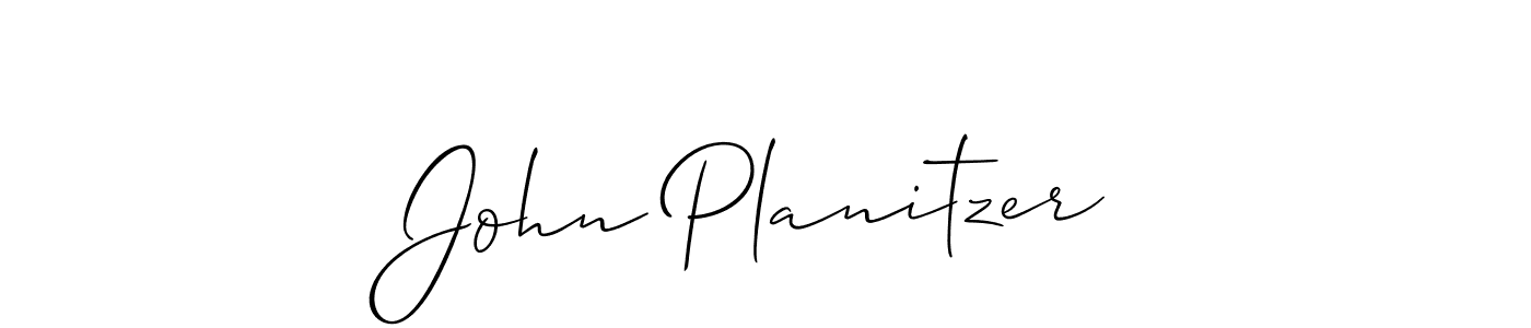 You should practise on your own different ways (Allison_Script) to write your name (John Planitzer) in signature. don't let someone else do it for you. John Planitzer signature style 2 images and pictures png