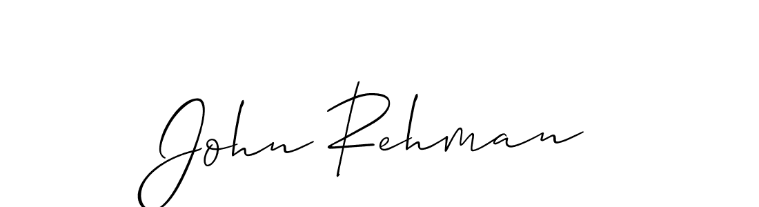 John Rehman stylish signature style. Best Handwritten Sign (Allison_Script) for my name. Handwritten Signature Collection Ideas for my name John Rehman. John Rehman signature style 2 images and pictures png