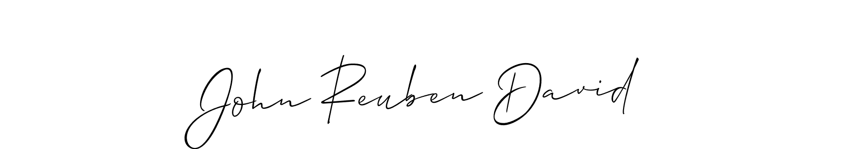 Check out images of Autograph of John Reuben David name. Actor John Reuben David Signature Style. Allison_Script is a professional sign style online. John Reuben David signature style 2 images and pictures png