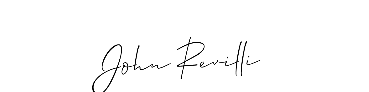 Create a beautiful signature design for name John Revilli. With this signature (Allison_Script) fonts, you can make a handwritten signature for free. John Revilli signature style 2 images and pictures png