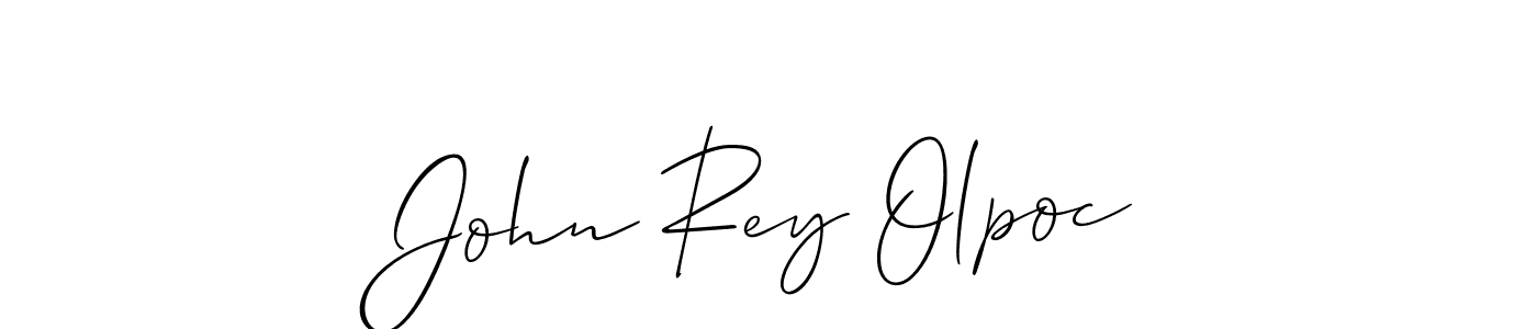 Make a beautiful signature design for name John Rey Olpoc. With this signature (Allison_Script) style, you can create a handwritten signature for free. John Rey Olpoc signature style 2 images and pictures png