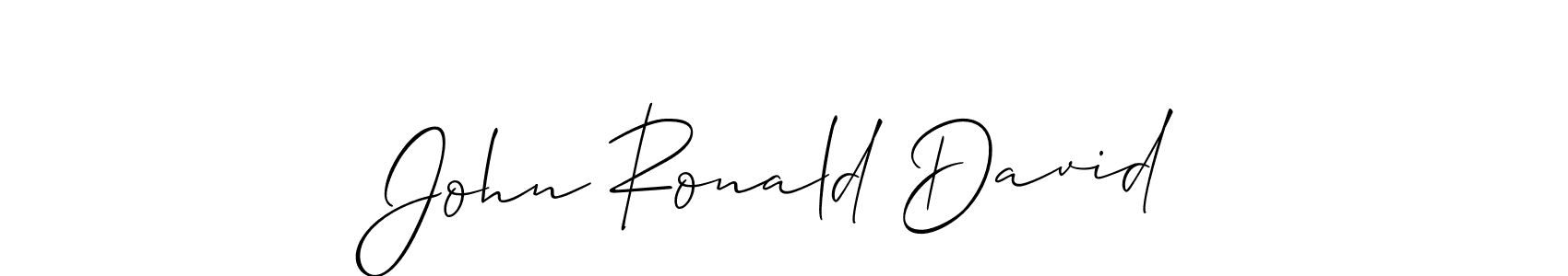 How to make John Ronald David signature? Allison_Script is a professional autograph style. Create handwritten signature for John Ronald David name. John Ronald David signature style 2 images and pictures png