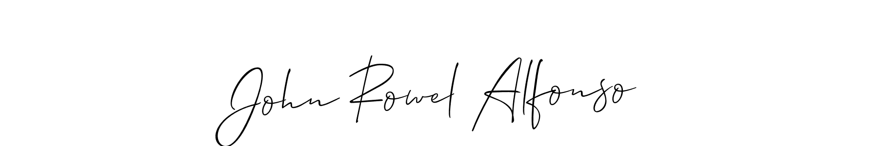 Also we have John Rowel Alfonso name is the best signature style. Create professional handwritten signature collection using Allison_Script autograph style. John Rowel Alfonso signature style 2 images and pictures png