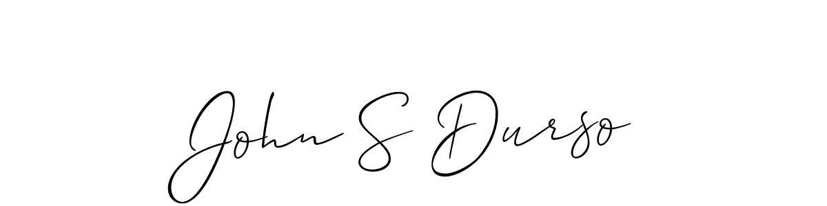 Also we have John S Durso name is the best signature style. Create professional handwritten signature collection using Allison_Script autograph style. John S Durso signature style 2 images and pictures png
