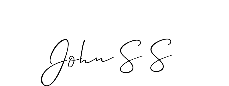 Design your own signature with our free online signature maker. With this signature software, you can create a handwritten (Allison_Script) signature for name John S S. John S S signature style 2 images and pictures png