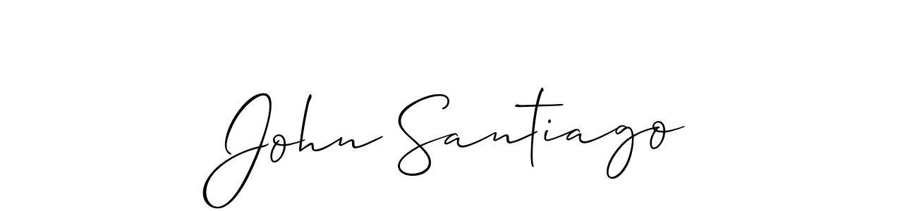 The best way (Allison_Script) to make a short signature is to pick only two or three words in your name. The name John Santiago include a total of six letters. For converting this name. John Santiago signature style 2 images and pictures png