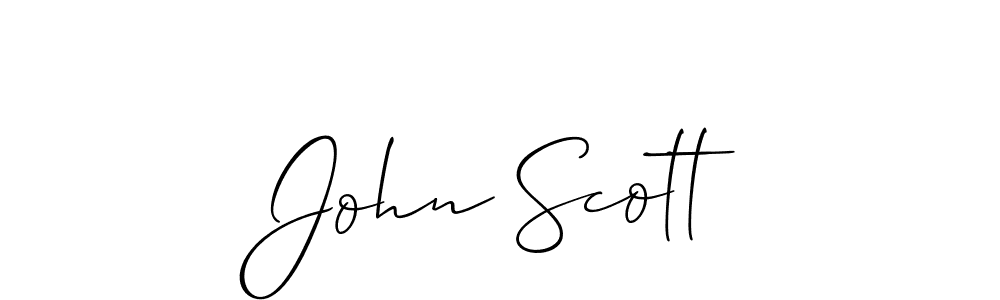 How to make John Scott name signature. Use Allison_Script style for creating short signs online. This is the latest handwritten sign. John Scott signature style 2 images and pictures png
