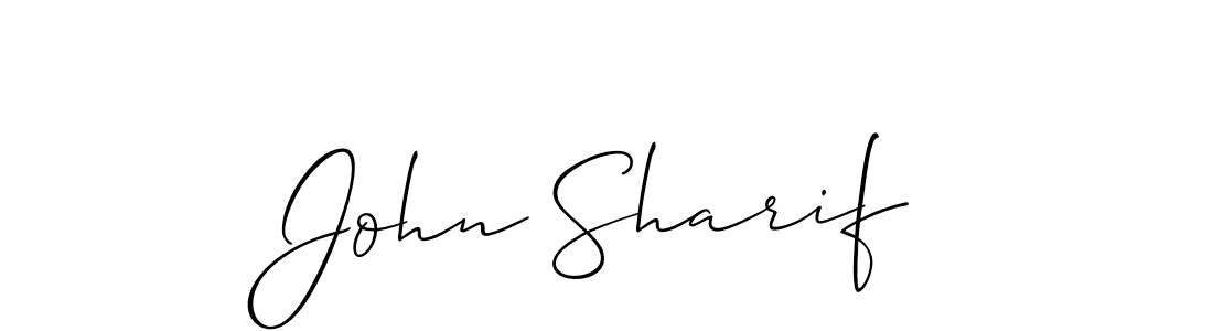 if you are searching for the best signature style for your name John Sharif. so please give up your signature search. here we have designed multiple signature styles  using Allison_Script. John Sharif signature style 2 images and pictures png