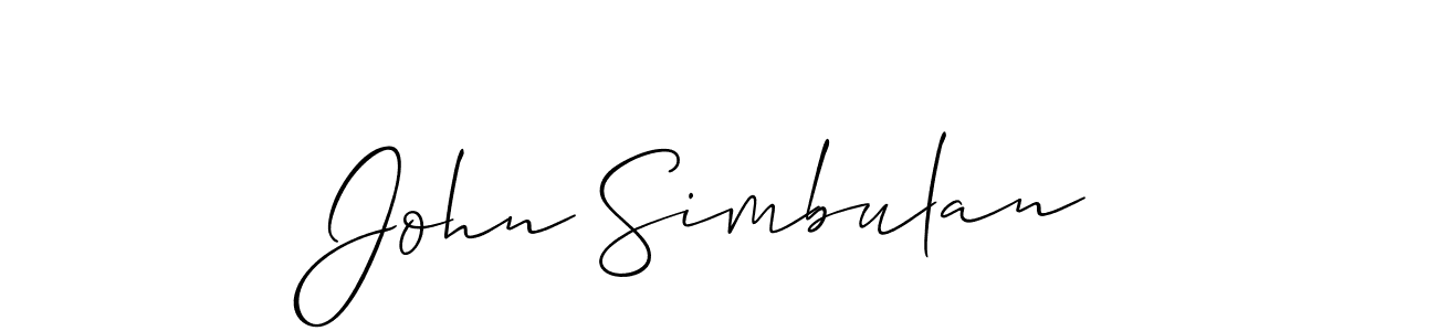 Similarly Allison_Script is the best handwritten signature design. Signature creator online .You can use it as an online autograph creator for name John Simbulan. John Simbulan signature style 2 images and pictures png