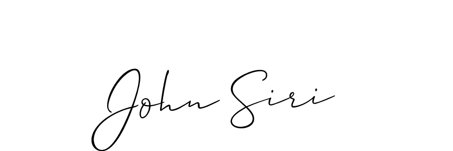 Make a beautiful signature design for name John Siri. With this signature (Allison_Script) style, you can create a handwritten signature for free. John Siri signature style 2 images and pictures png