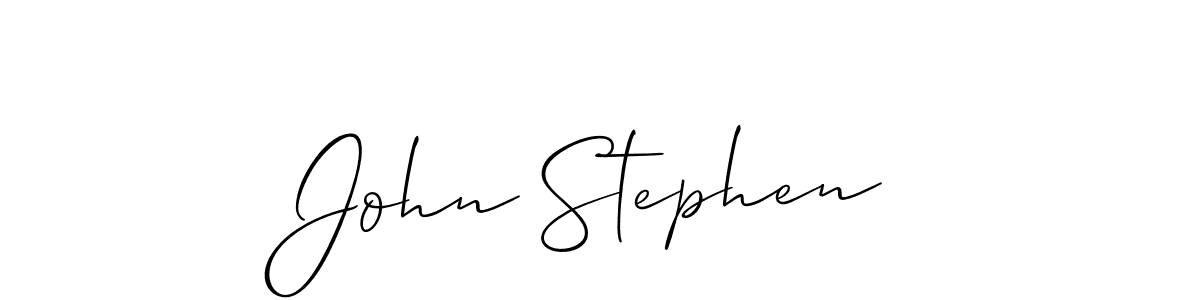 Make a short John Stephen signature style. Manage your documents anywhere anytime using Allison_Script. Create and add eSignatures, submit forms, share and send files easily. John Stephen signature style 2 images and pictures png