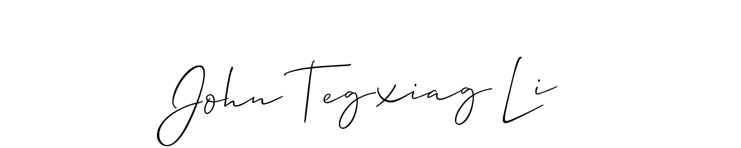 Create a beautiful signature design for name John Tegxiag Li. With this signature (Allison_Script) fonts, you can make a handwritten signature for free. John Tegxiag Li signature style 2 images and pictures png