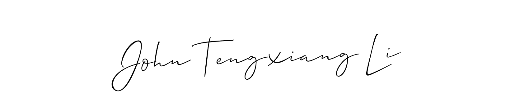 How to make John Tengxiang Li name signature. Use Allison_Script style for creating short signs online. This is the latest handwritten sign. John Tengxiang Li signature style 2 images and pictures png