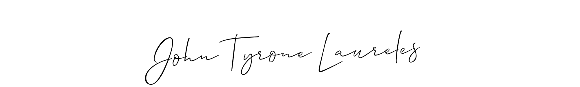 Create a beautiful signature design for name John Tyrone Laureles. With this signature (Allison_Script) fonts, you can make a handwritten signature for free. John Tyrone Laureles signature style 2 images and pictures png