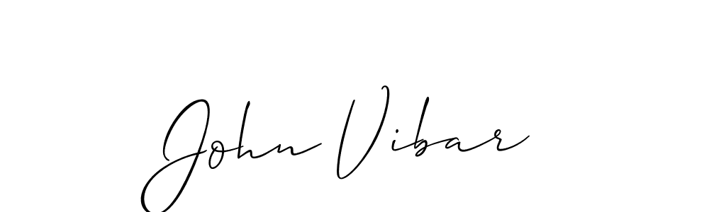 How to make John Vibar name signature. Use Allison_Script style for creating short signs online. This is the latest handwritten sign. John Vibar signature style 2 images and pictures png