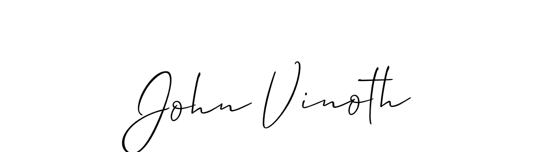 John Vinoth stylish signature style. Best Handwritten Sign (Allison_Script) for my name. Handwritten Signature Collection Ideas for my name John Vinoth. John Vinoth signature style 2 images and pictures png