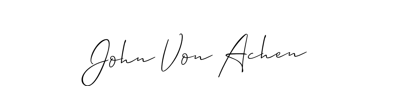 Make a beautiful signature design for name John Von Achen. Use this online signature maker to create a handwritten signature for free. John Von Achen signature style 2 images and pictures png