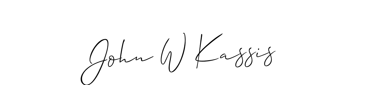 How to Draw John W Kassis signature style? Allison_Script is a latest design signature styles for name John W Kassis. John W Kassis signature style 2 images and pictures png