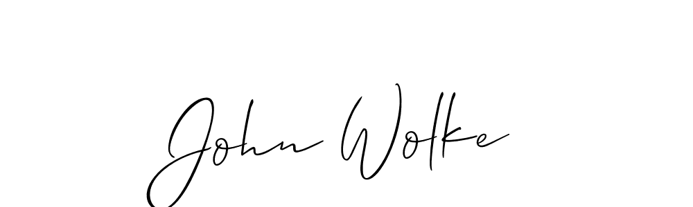 How to make John Wolke signature? Allison_Script is a professional autograph style. Create handwritten signature for John Wolke name. John Wolke signature style 2 images and pictures png