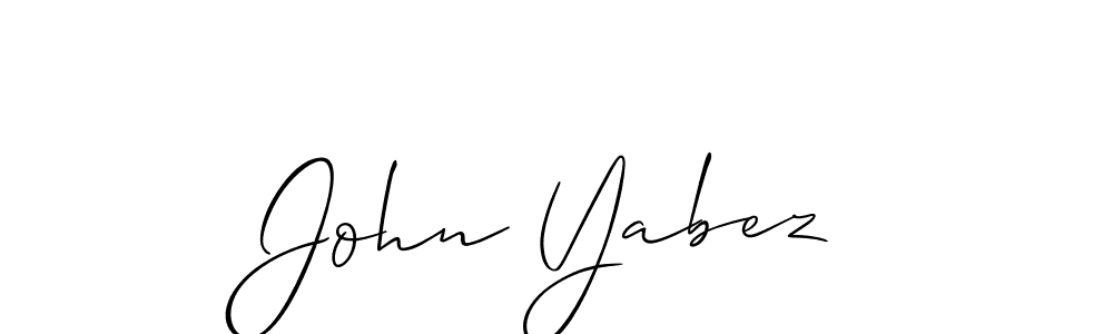 The best way (Allison_Script) to make a short signature is to pick only two or three words in your name. The name John Yabez include a total of six letters. For converting this name. John Yabez signature style 2 images and pictures png